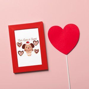 Sweet Valentine's Day Wall Art Gift, Our Love is Sweet, 8x10 Unframed